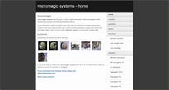 Desktop Screenshot of micromagicsystems.com
